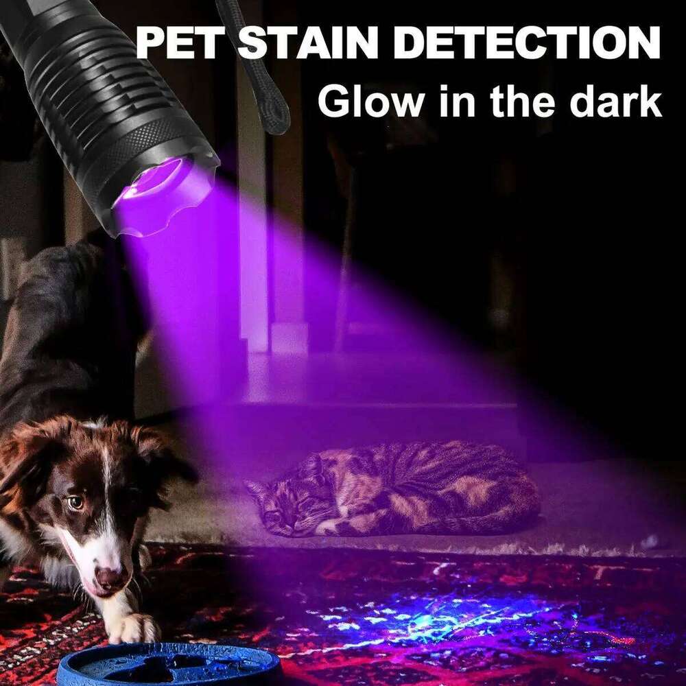 UltraFire E5UV UV Flashlight Ultraviolet Torch Zoomable Violet Lights 395-405nm Inspection Lamp Pet Urine Stain Detector Tools Z260121