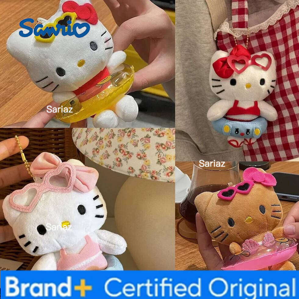 Sanrio New Plush Stuffed Soft Doll Keychain Cartoon Hello Kitty Plushies Bag Pendant Accessories Girls Gift Toys H260121