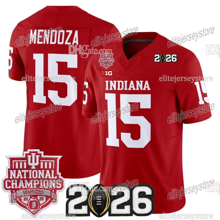 Personalized Custom Fernando Mendoza Nationals Champion Football Jersey Omar Cooper Jr. Roman Hemby Rolijah Hardy Louis Moore Alberto Mendoza