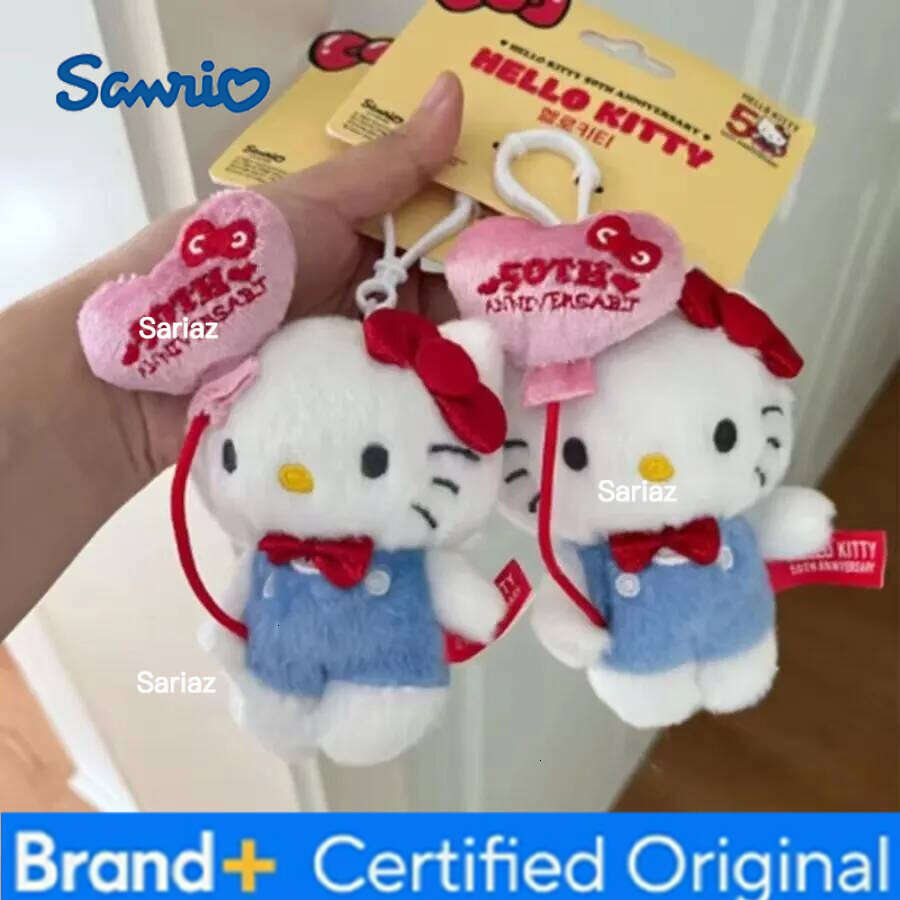 Sanrio New Style 50th Anniversary Balloon Hello Kitty Limited Edition Bag Keychain Girlfriend Backpack Girl Gift Pendant H260121
