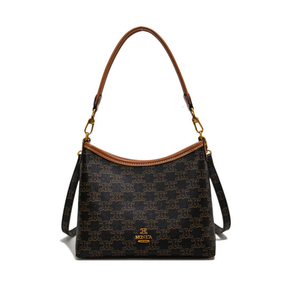 Monica kiki European Free shipping Station New Luxury Vintage Tote for Women, Single Shoulder Crossbody, High-End Sense, Basket Bag