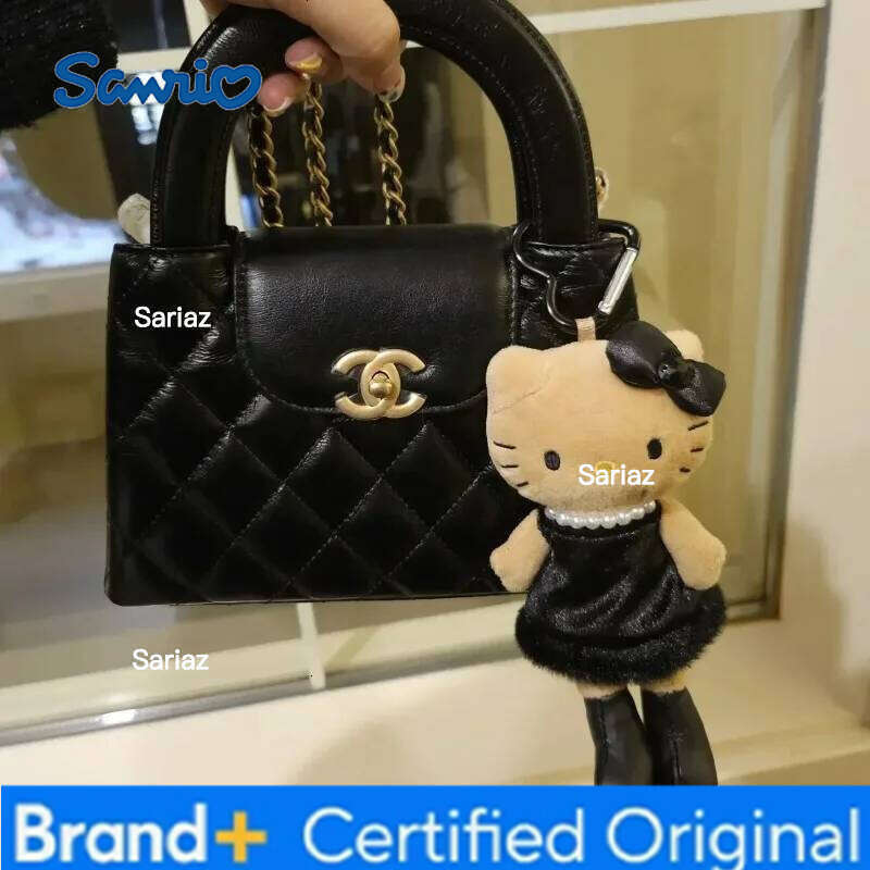 Sanrio Hello Kitty Leopard Long Leg Doll Kawaii Keychain Black Kt Cat Animation Peripheral Toy H2601211