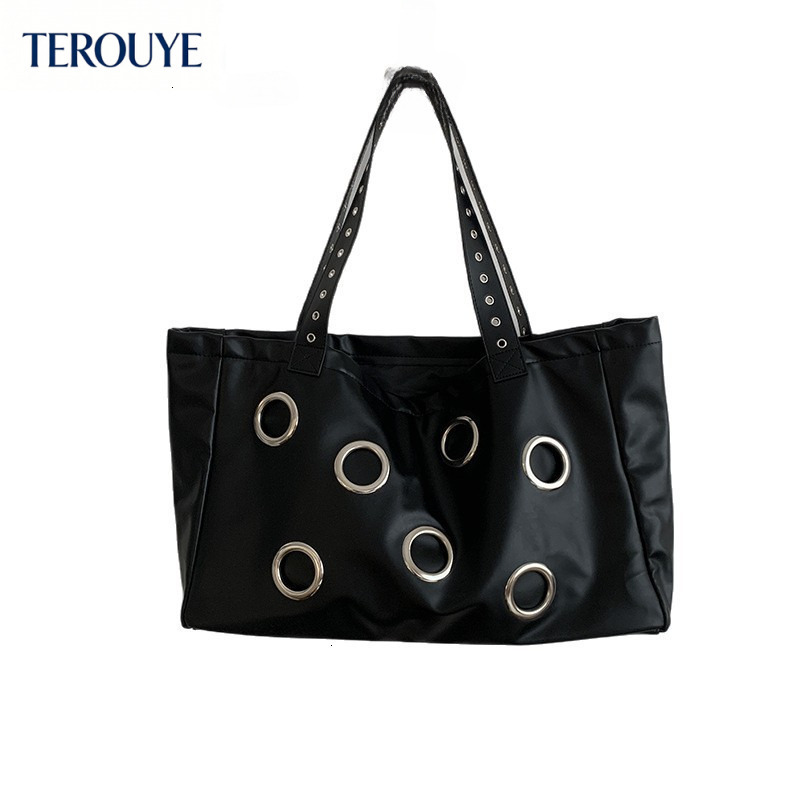 TEROUYE Korean style niche large capacity women s handbag new simple women s armpit bag hole design trendy luxury Luxury bag