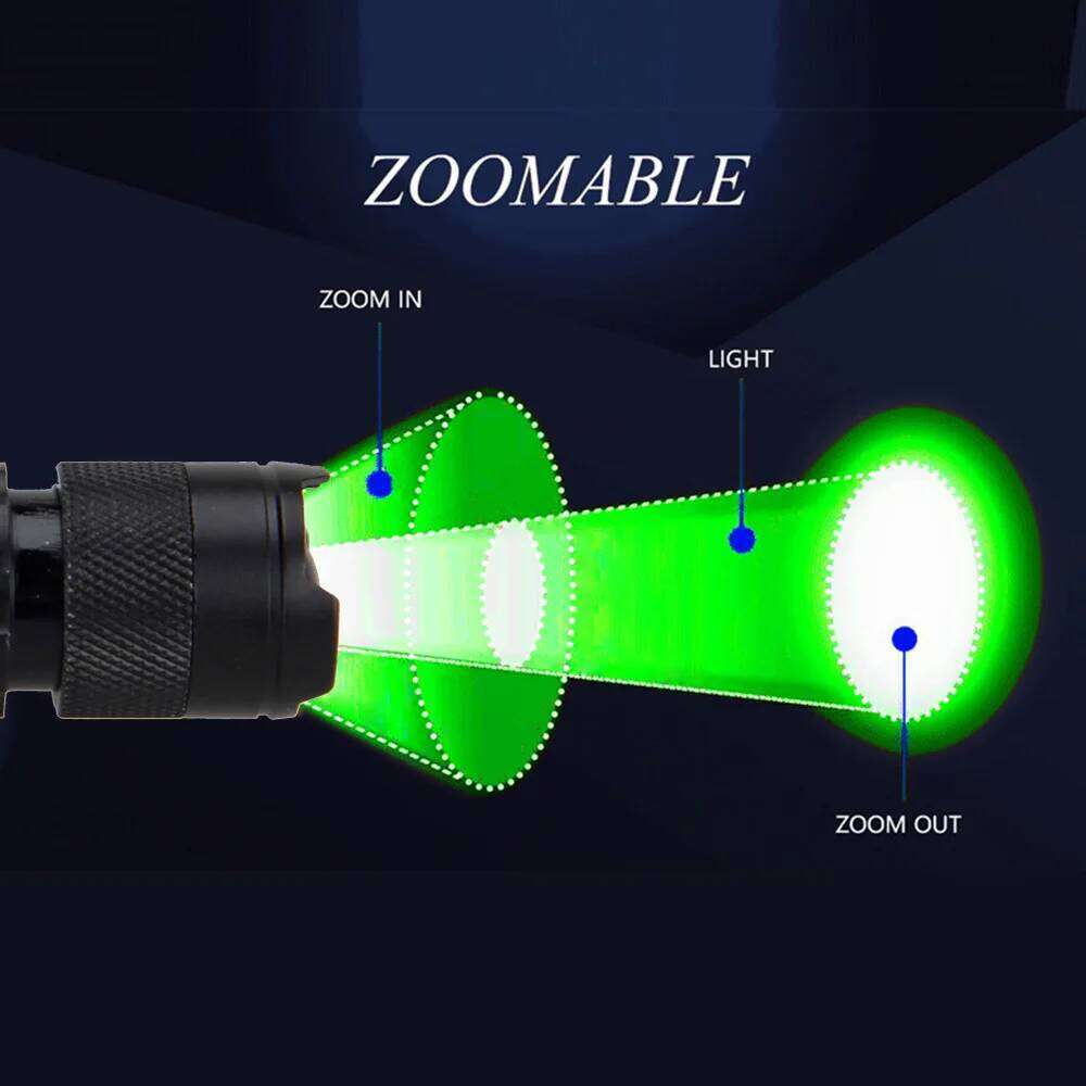 Mini SK68 Zoomable Flashlight Green/Red/365NM XPE LED Waterproof Torch AA/14500 Powered Clip Pen Light Lamp 3 Modes Lantern Z260121