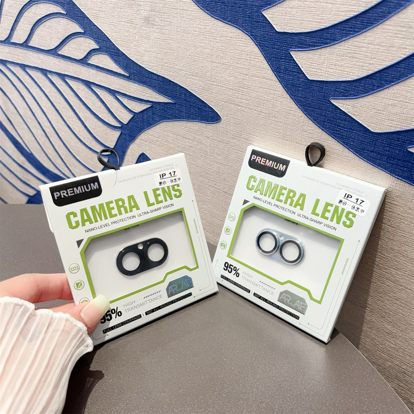 For iPhone 17 Air Pro Max 9H HD Aluminum Metal Ring Camera Lens Cover Tempered Glass Protector Brushed Armor All-in-One AR AF Clear Lens Coverage Prot