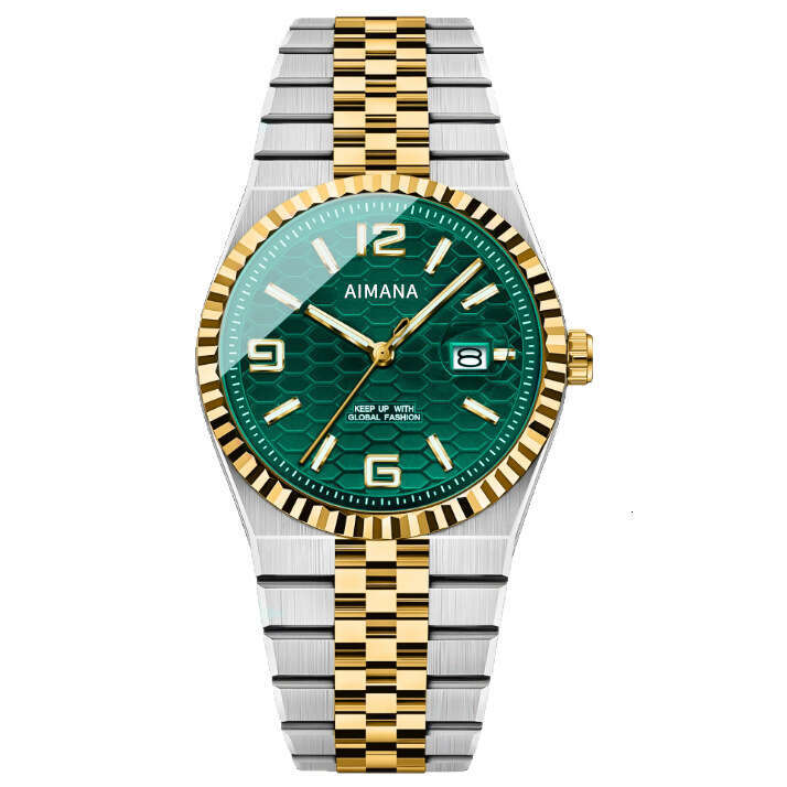 AIMANA Swiss Brand Genuine High-End New Concept Large Dial Men's Dog Tooth Bezel Watch