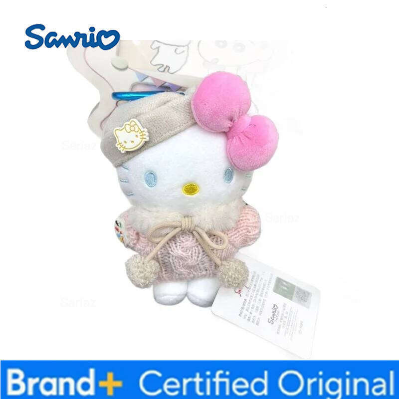 Sanrio 11CM Anime Hello Kitty Cross-dressing Cartoon Plush Pendant PP Cotton Stuffed Doll Kawaii Keychain Accessories Holiday Gift H260121
