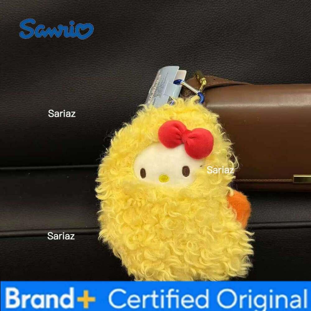 Sanrio Hellokitty Japanese handmade fried shrimp tempura hellokitty bag pendant plush doll kt hanging ornament keychain H260121