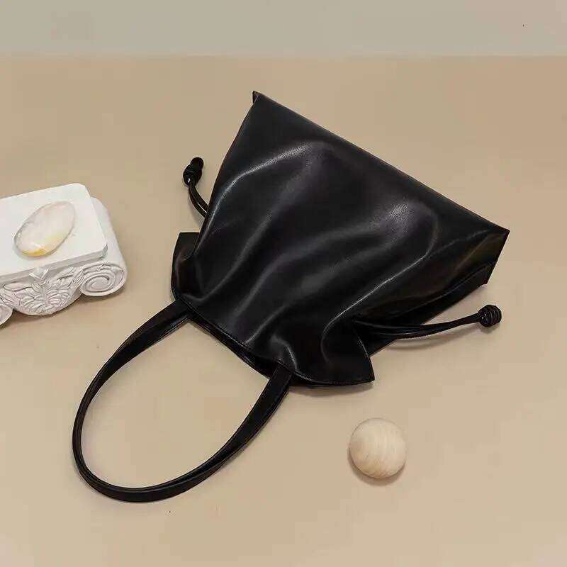100% Genuine Leather Extra Large Shoulder Bags Women Handbag Bucket Bag Fashion Luxury Designer String Tote Tassel Clutch Bolsas - view 7