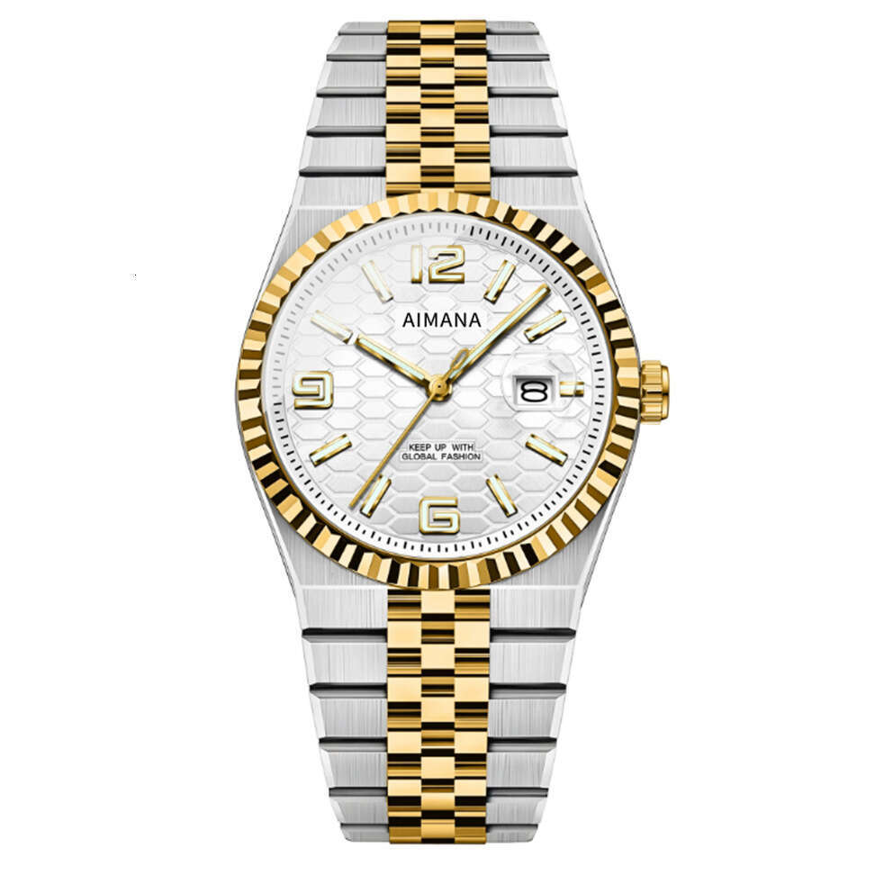 AIMANA Swiss Brand Genuine High-End New Concept Large Dial Men's Dog Tooth Bezel Watch