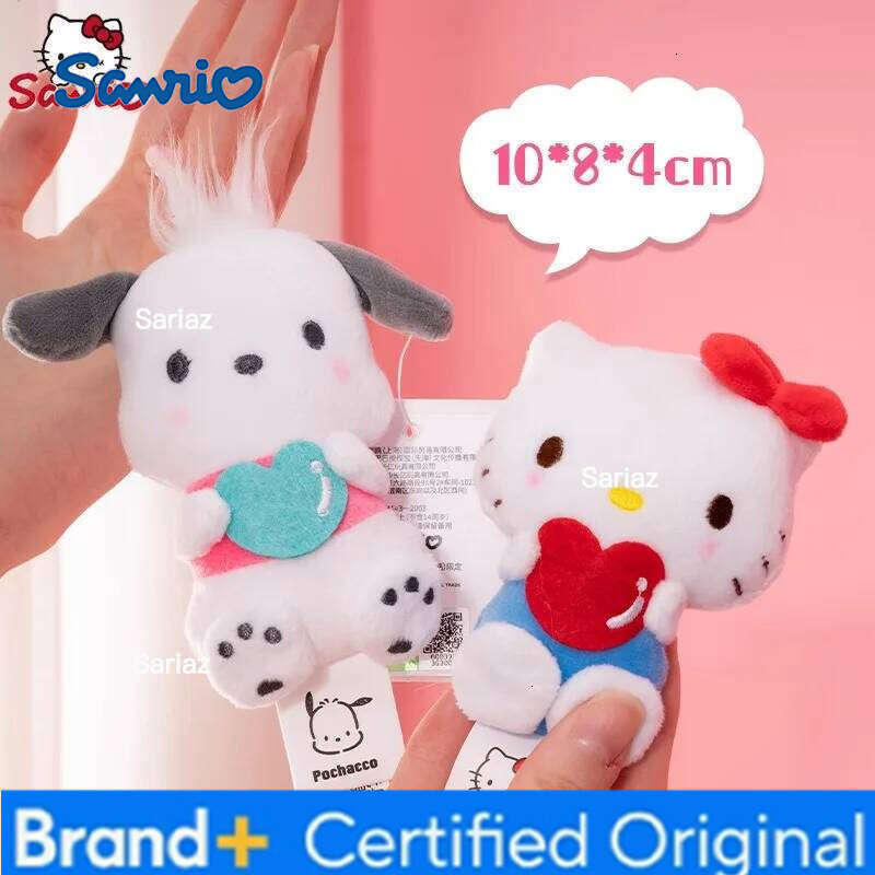 Sanrio Hello Kitty Kuromi Melody Pachacoo Cinnamoroll Stuffed Pendant Cute Plush Toys Keyring Anime Keychain Birthday Gift H260121