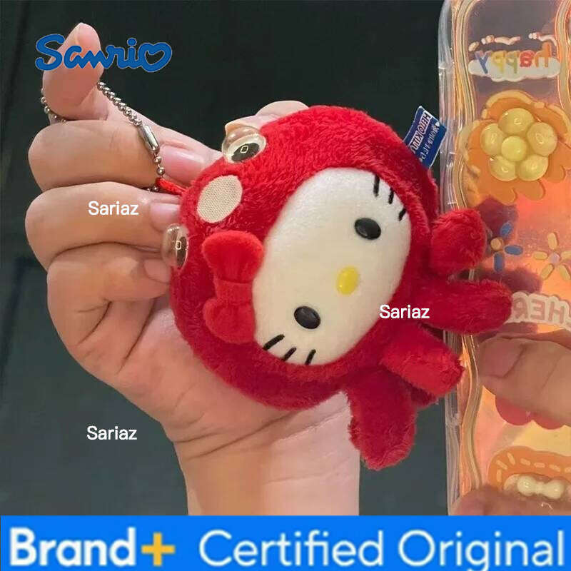 Sanrio Keychain Navid EVE Party Apple Kitty Mini Plush Hellokitty Backpack Pendant Cute Y2k Star Cat Girl Xmas Gifts H260121