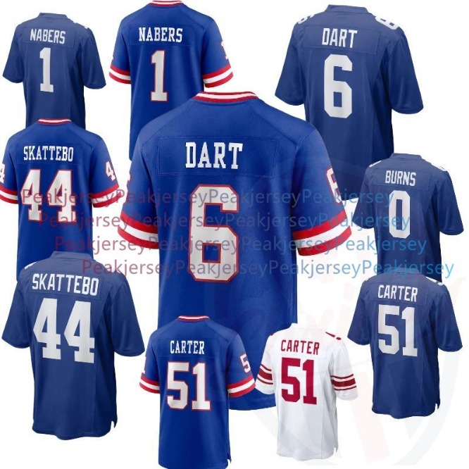 Cam Skattebo Jaxson Dart Malik Nabers Football Jersey Abdul Carter Brian Burns Thibodeaux Dexter Lawrence II Taylor Strahan Jalin Hyatt Tyrone Tracy Winston On Sale