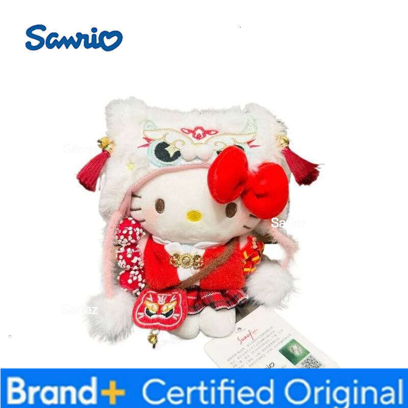 Sanrio 11cm anime Hello Kitty cosplay cross-dressing cartoon plush pendant PP cotton stuffed doll kawaii keychain holiday gift H260121