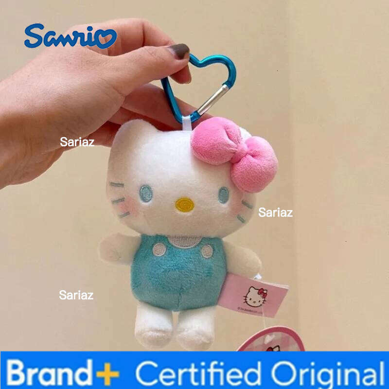 Sanrio Genuine Hello Kitty Cute Stuffed Keychain Car School bag Pendant Kids Plush Toy Keyring Plushier Strap Doll Birthday Gift H260121