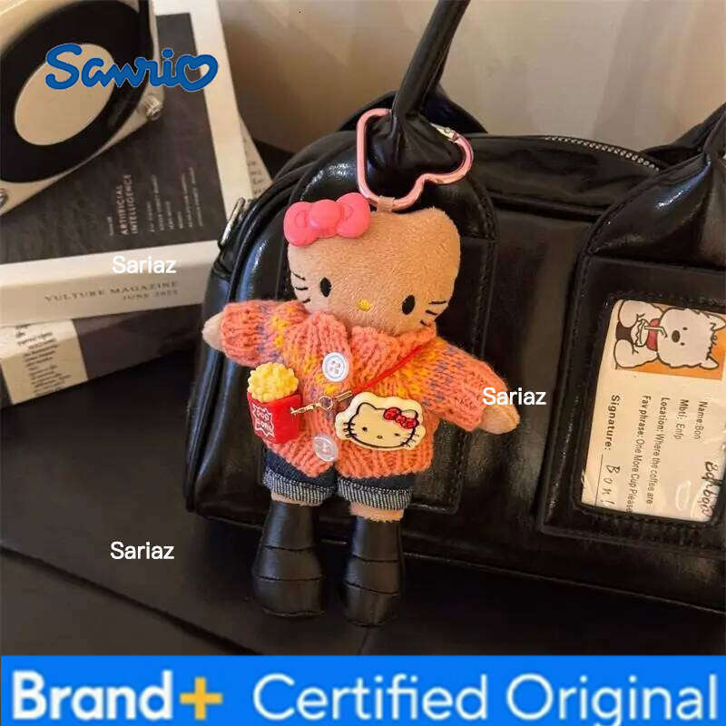 Sanrio Cute Long Legs KT Doll Bag Hello Kitty Keychain Girl Heart Gift Pendant H260105