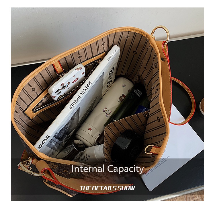 LUYIWEINASI Luxurys Shopping Tote Set Women Bags Handbag Shoulder Womens Composite Lvity Lady Clutch Tote Bag Female Coin Purse Wallet