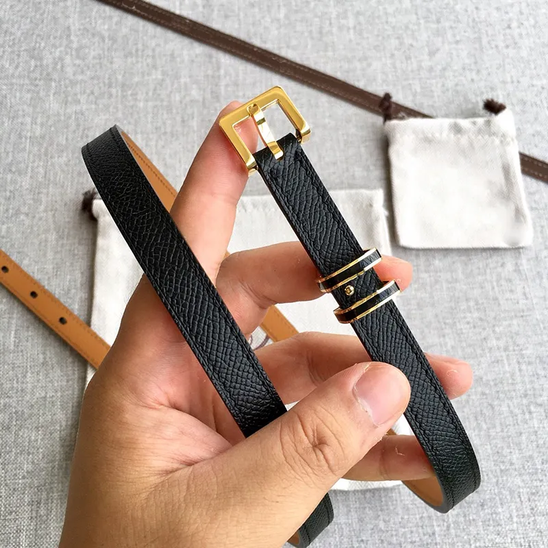 Designer Women Belt Small Thin belt width 1.5cm High Quality Genuine leather letter needle buckle match skirts jeans shirts Luxury waist with box