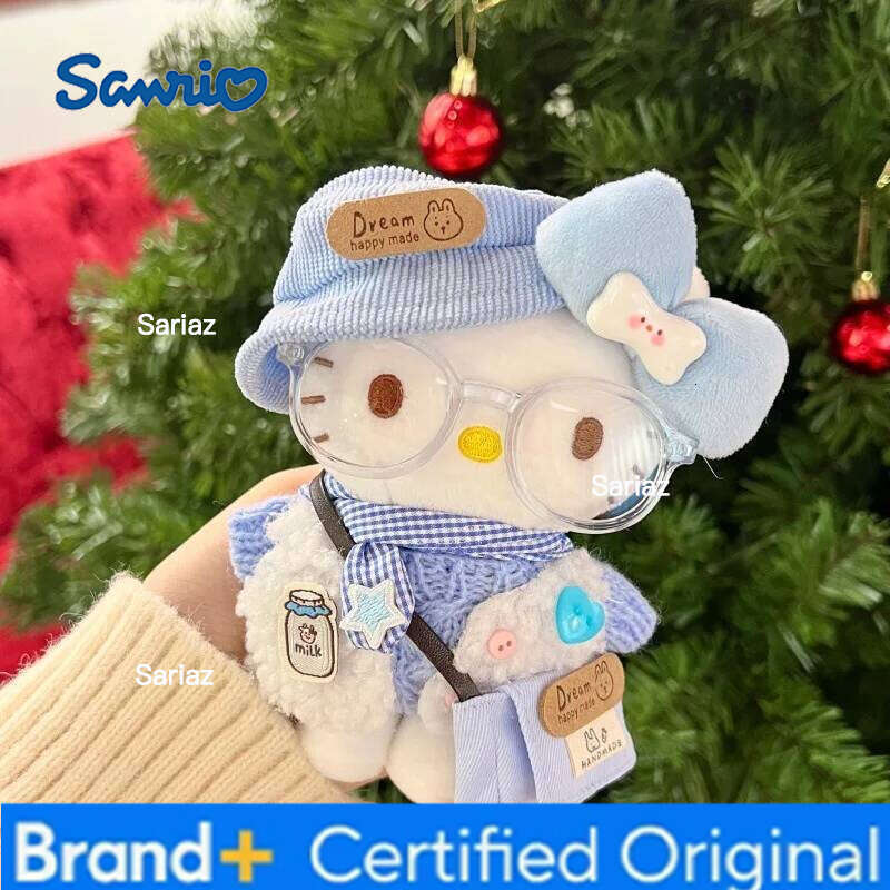 Sanrio Anime Hello Kitty Cartoon Dress Up Plush Pendant PP Cotton Stuffed Doll Kawaii Keychain Cute Accessories Holiday Gift H260105