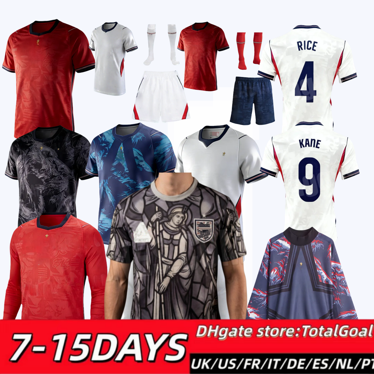 2026 EnGLaNdS World Cup 26 27 Kit BELLINGHAM KANE Soccer Jerseys SAKA Player Version PALMER RICE england Football Shirts MAINOO FODEN kids Women Goalkeeper training