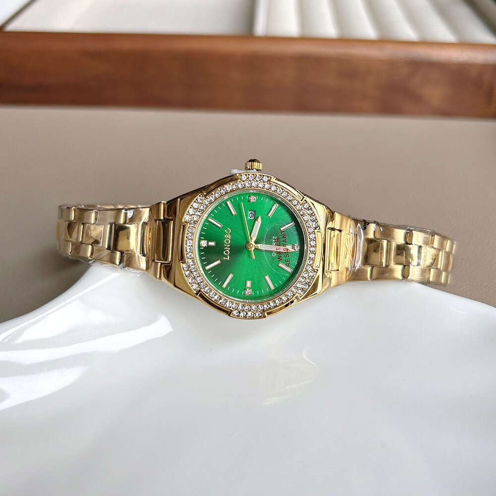 With Box Dainty Design two tone watches Gold Watch for Women Steel Band Ladies Quartz Wristwatch Free gift
