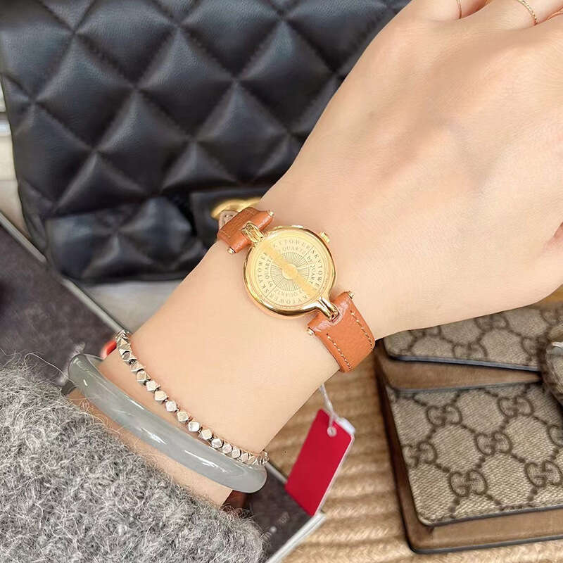 With Box Mishali Rudolph Vintage Light Luxury Niche Retro Leather Design Dainty Strap Women's Watch Trendy Fashion Free gift