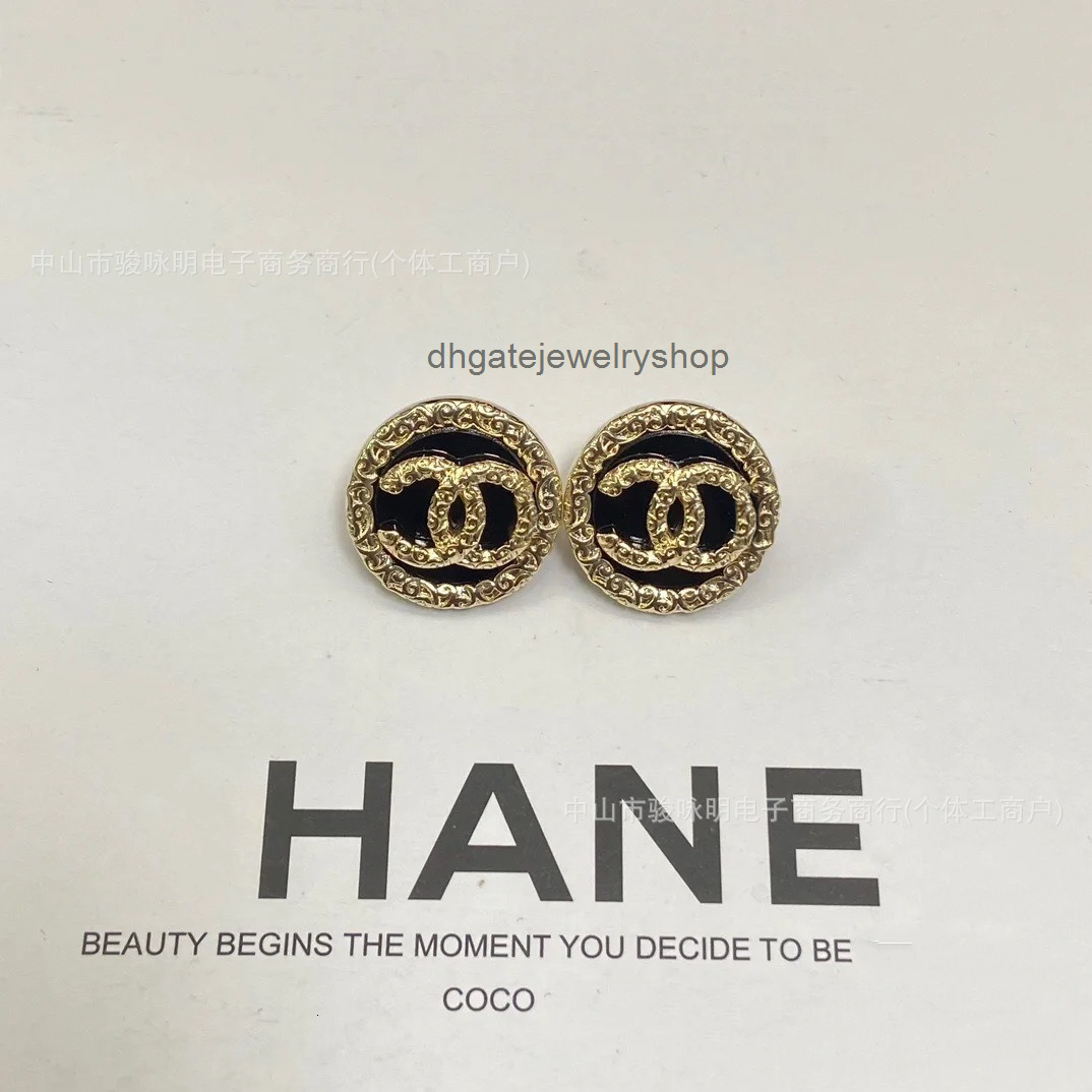 cc earrings Top Quality Double c letter Stud Designer Jewelry channels Earrings Round Crystal Rhinestone Pearl diamond pendant Earring U3QF