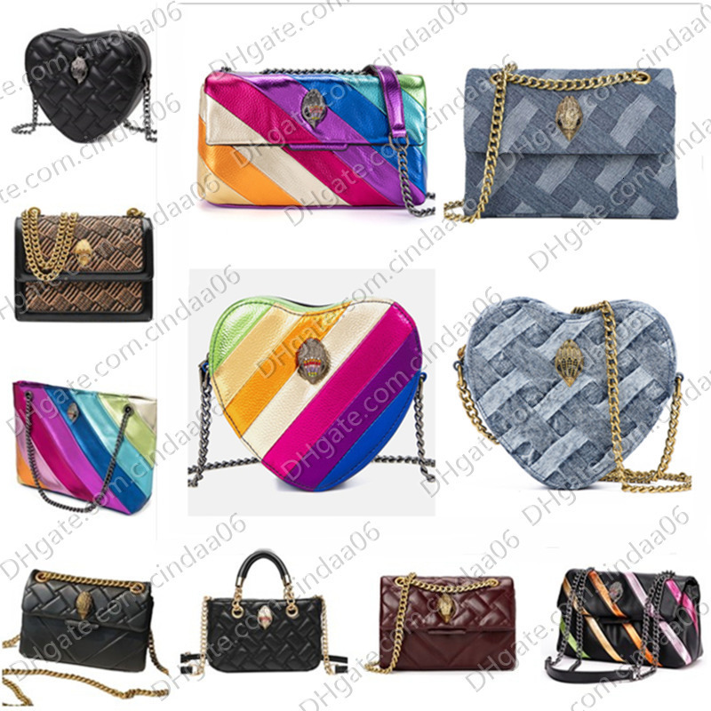 Women Wallets Man Heart Designer Bag Handbag Rainbow Bag Luxurys London Leather Purse Stripe Shoulder Bag Clutch Tote Shop Designer Bag Crossbody