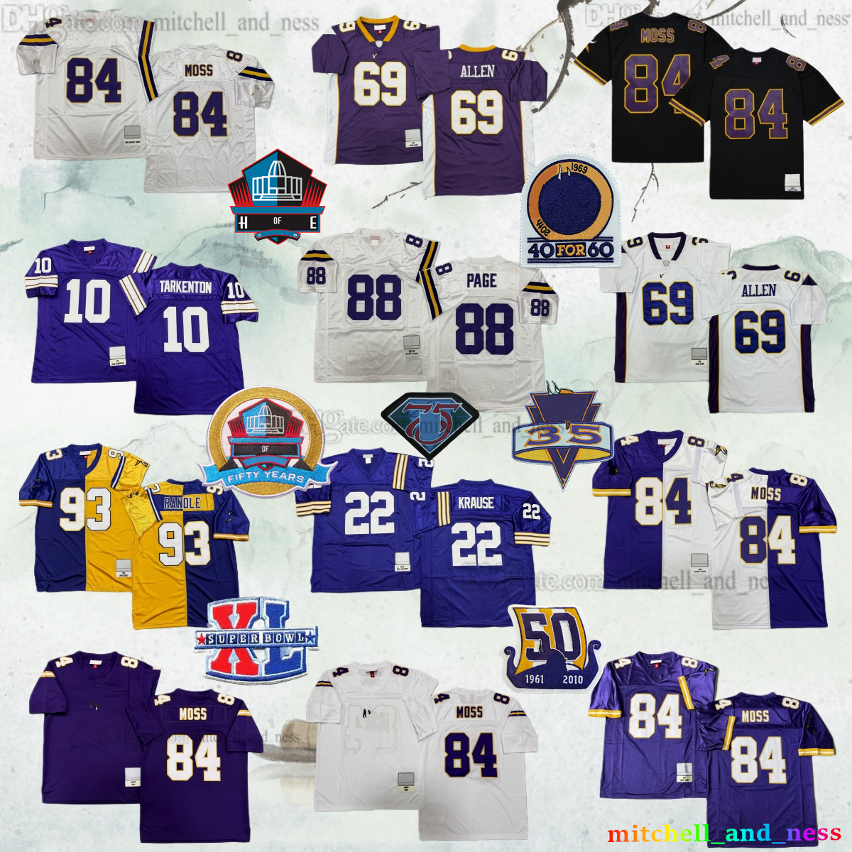 Personalizzato S-6XL Ritorno Al Passato 1961 Calcio 84 Randy Moss Jersey 10 Fra…
