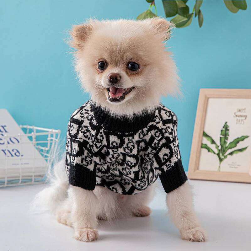 Autumn Winter Cute Chunky Warm Pet Sweaters Puppy Fashion Luxury Cat Clothes Corgi Parka Dachshund Small Medium Dog Clothing
