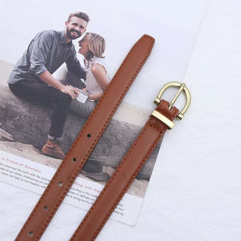 ins style fashion versatile thin decorative womens jeans black trendy new belt for women