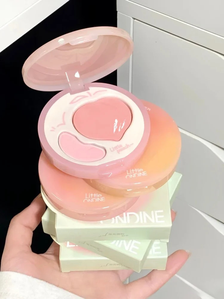 Little Ondine Cosmetics Double Effec Combination High Gloss Powder Blusher Plate Facial Multi-purpose Brighten Makeup 260119