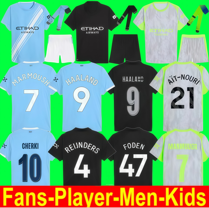 25 26 HAALAND MAN CITY soccer jerseys FODEN MARMOUSH DOKU MARMOUSH McATEE KOVACIC GVARDIOL home away DE BRUYNE MATHEUS N. football shirt