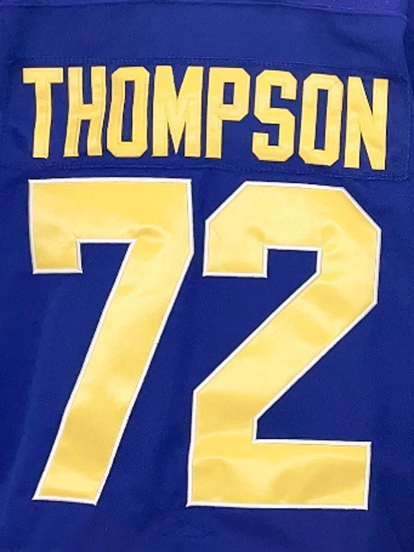 72# Tage Thompson hockey jersey 26 Rasmus Dahlin UkkoPekka Luukkonen Jack Quinn Radim Mrtka Greenway Alex Tuch Peyton Krebs Devon Levi Zach BensonSocc