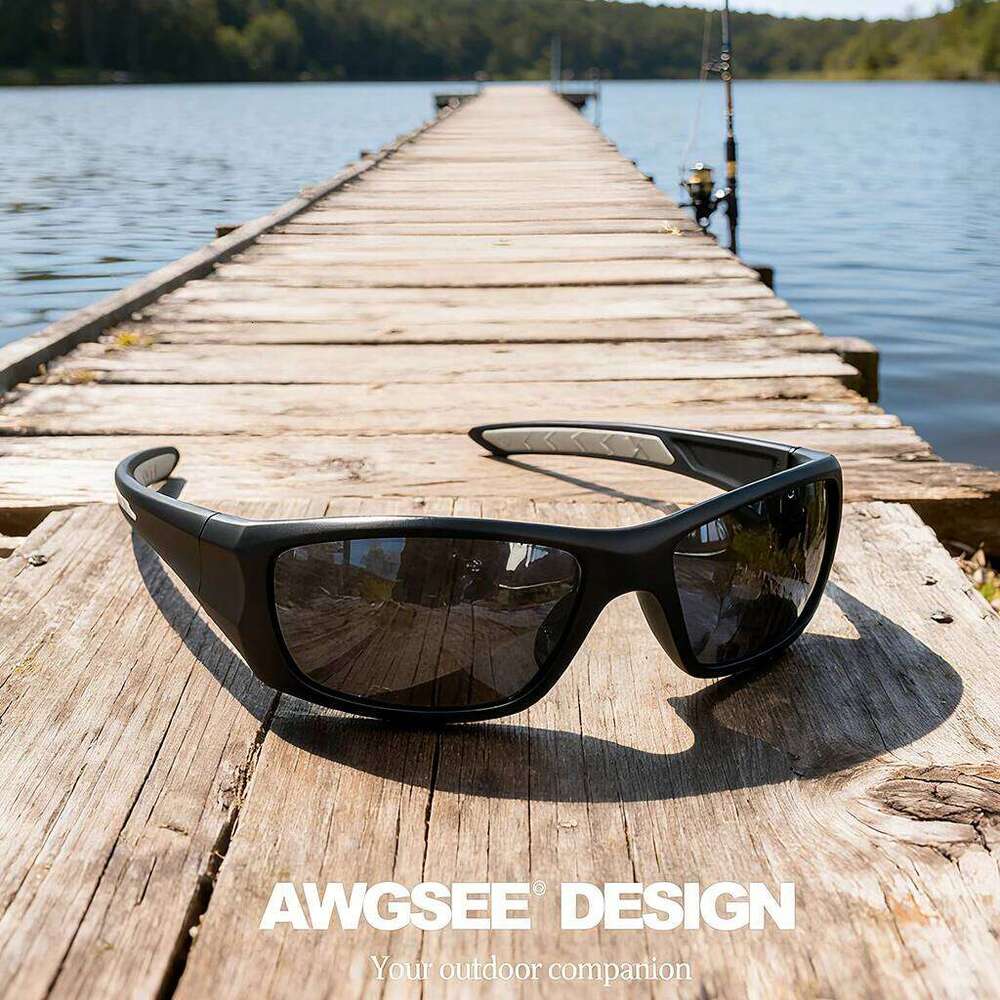 Windproof Sports Sunglasses - Polarized, UV400 Protection, Wraparound Design Men & Women-Ideal for Cycling, Running,fishing 26W0122