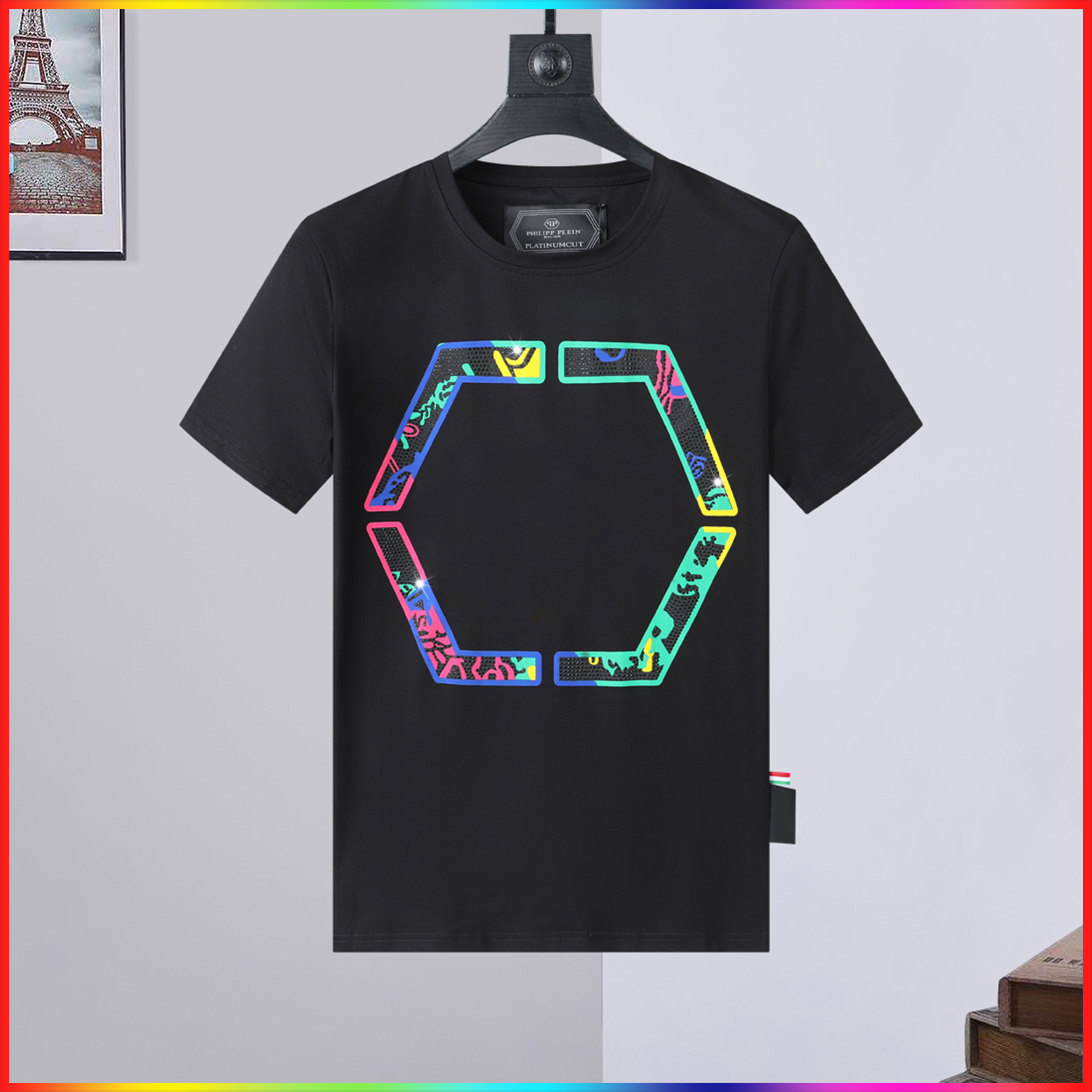 5A New Men Designer Skull Diamond T Shirt Luxury Clothing Short Sleeve Dollar Brown Bear Tee 2025 European and American Summer High Quality Skulls TShirt Tops