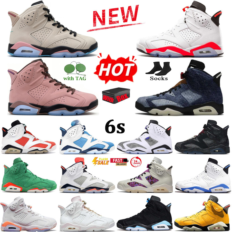 with box Designer 6s Shoes sneskers Basketball Shoes Sports Shoes Retro Infrared White Triple Black Carmine Yellow Summer Men Hight Cut Classic Sport Travel eur 40-47