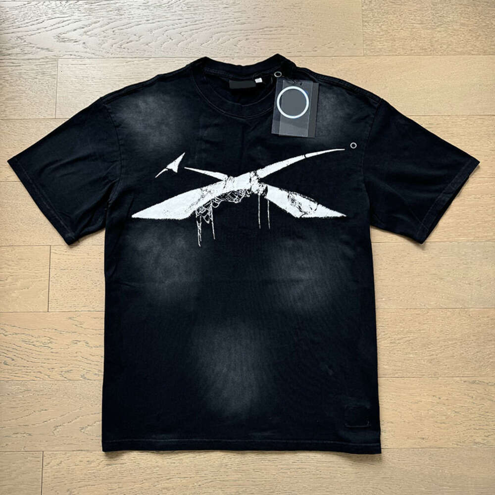 Helles Stared Shirt Mens Polo Tshirt Designer Helllys Stars Shirt Womens Short Sleeve Vintage Wash Hip Hop High Street Graphic Loose Couples Hellness Stars Shir 953