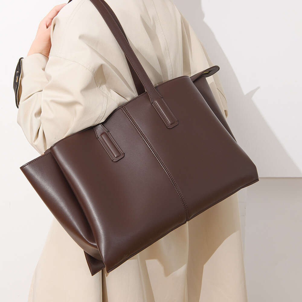 Cross-Border Autumn Winter New Women's Shoulder High-End Simple Fashion Large Capacity Tote Bag for Women