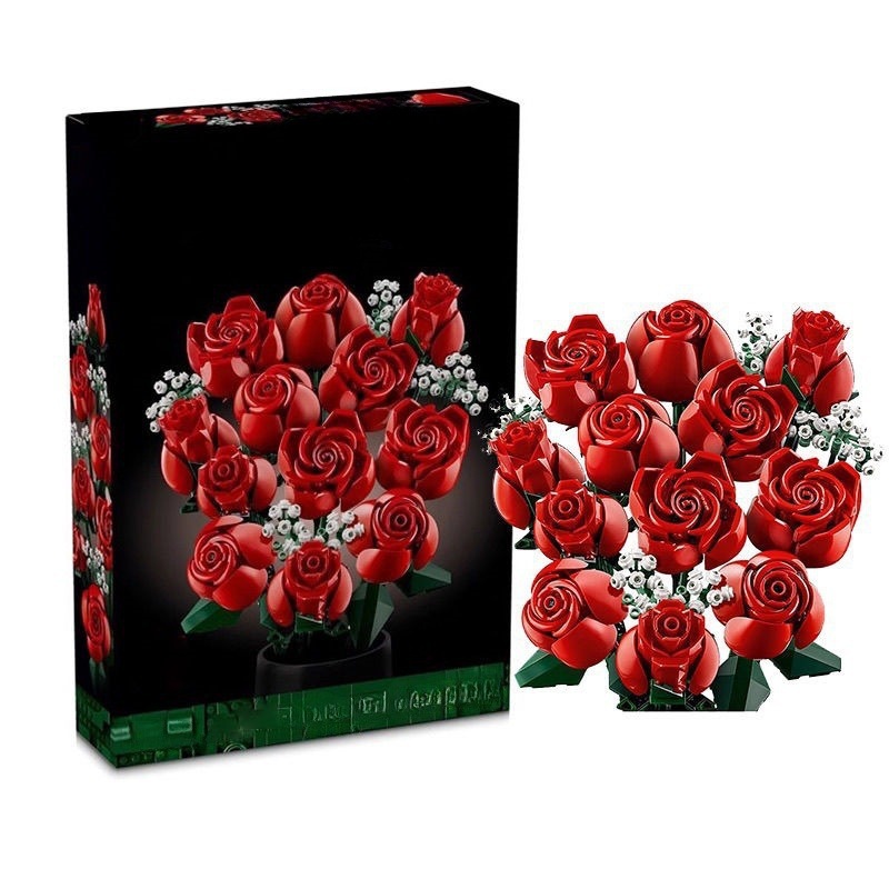 80822 Eternal Starry Sky Rose Bouquet Girl Qixi Festival Valentine'S Gift Small Particle Building Block Toy 2026s hot