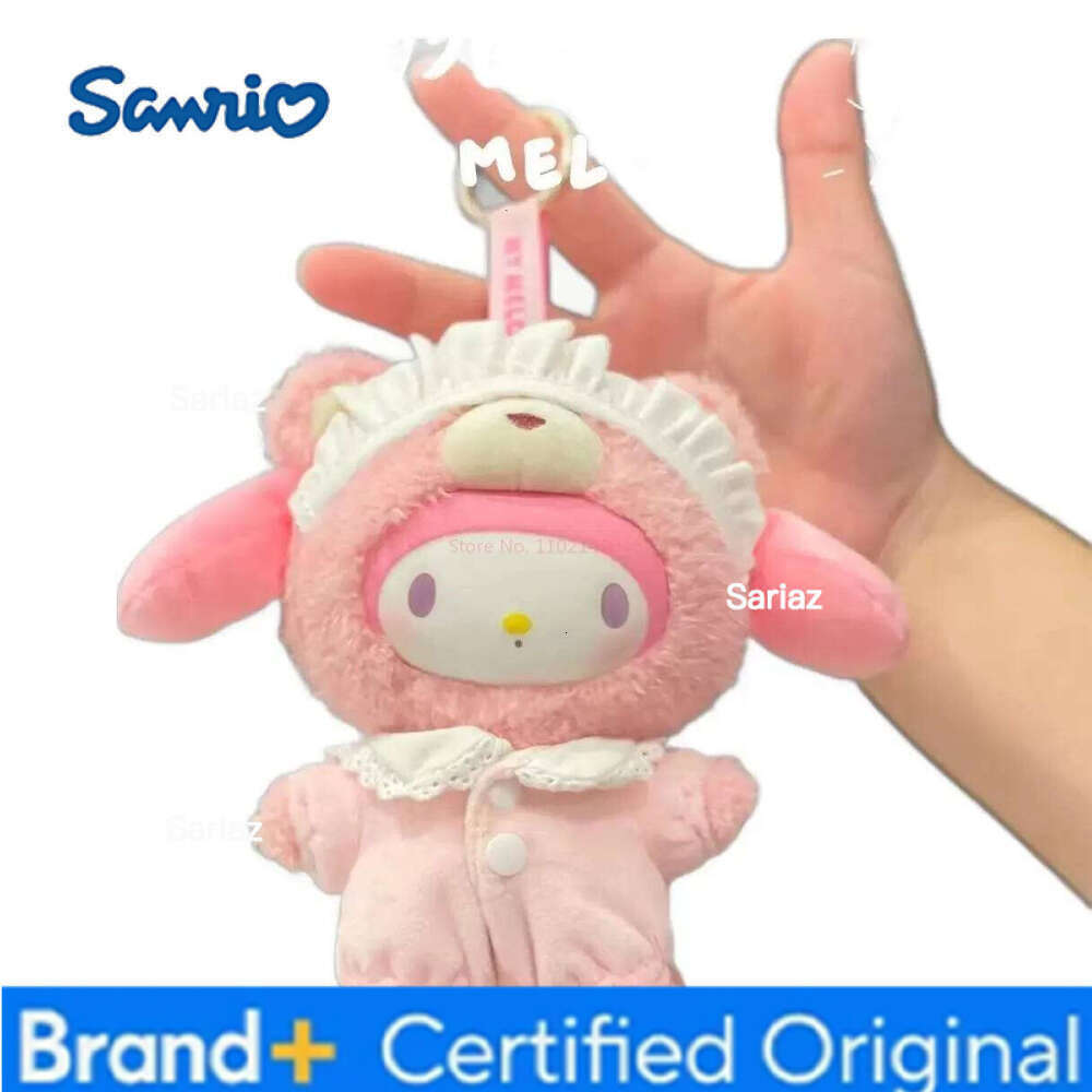 Sanrio Vinyl Plush Series Figure Cute My Melody Hello Kitty Latte Baby Pendant Birthday Gift Keychain Doll Toys H260105