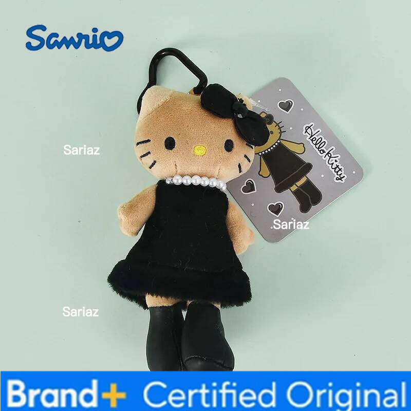 Sanrio Cartoon Hello Kitty Long-legged Leopard-print Plush Toy Kawaii Backpack Pendant Keychain Children's Holiday Gift H260105