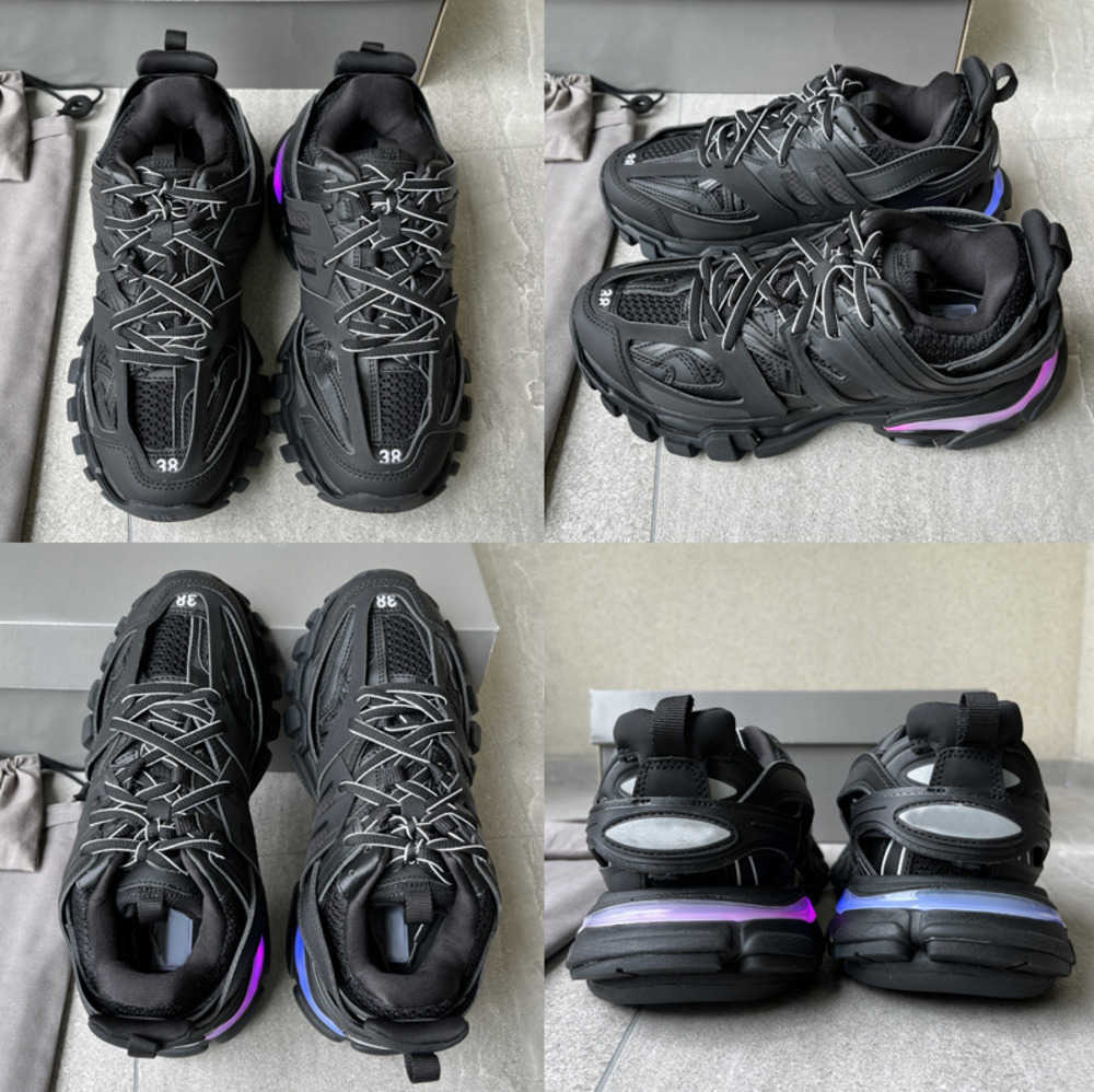 2026 Traccia LED Sneaker Shoes Track 3 30 Scarpe firmate uomini Donne Tripli Allenatori in pelle nera Black Sport Sports Jogging Walking Ppyqa