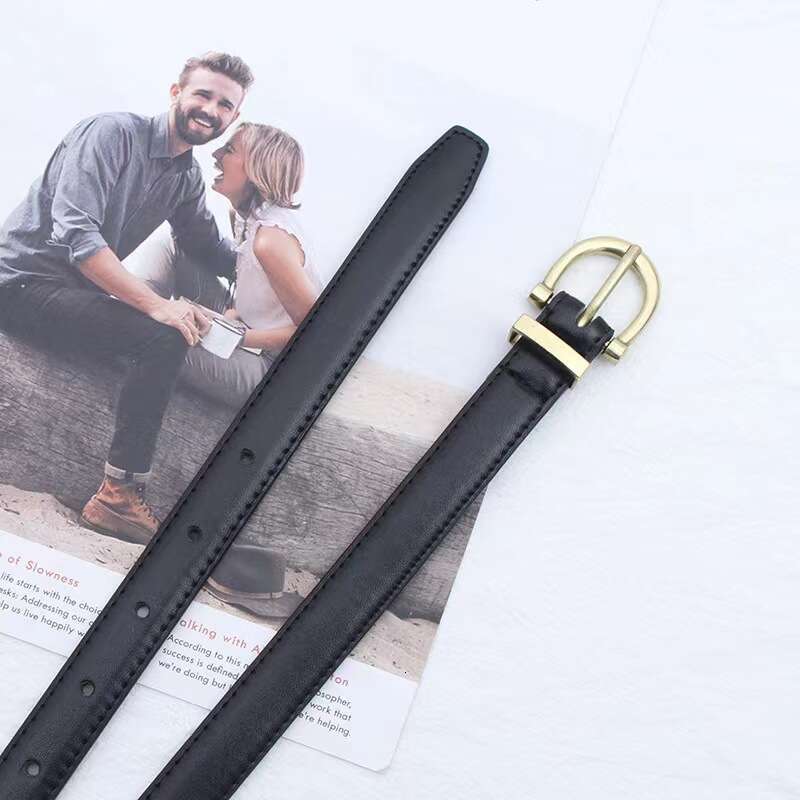 ins style fashion versatile thin decorative womens jeans black trendy new belt for women