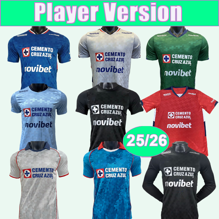25 26 crUz aZUl Mens Player Version Soccer Jerseys DITTA SEPULVEDA LIRA GUTIERREZ RIVERO RODRIGUEZ VARGAS ROTONDI Home Away 3rd Goalkeeper Football Shirts
