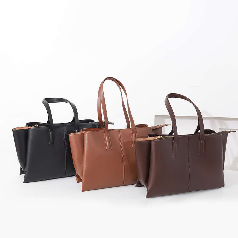 Cross-Border Autumn Winter New Women's Shoulder High-End Simple Fashion Large Capacity Tote Bag for Women