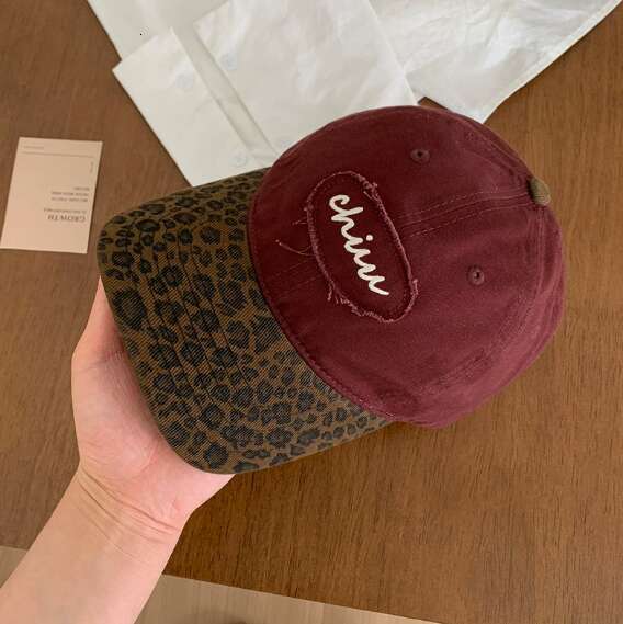 Retro Cool Girl Leopard Print Baseball Cap for Women - Stylish and Versatile Sunscreen Multi-color Hat for Showing Off Your Face H260122