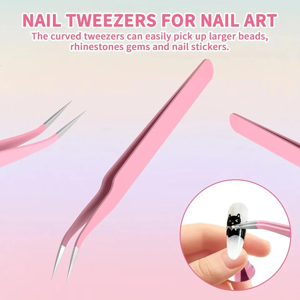 Nail Art Kit Dotting Pen Liner Brush Magnetic Nail Stand 14-Piece Professional Manicure Tools Set for DIY Home Salon 260119 - view 7