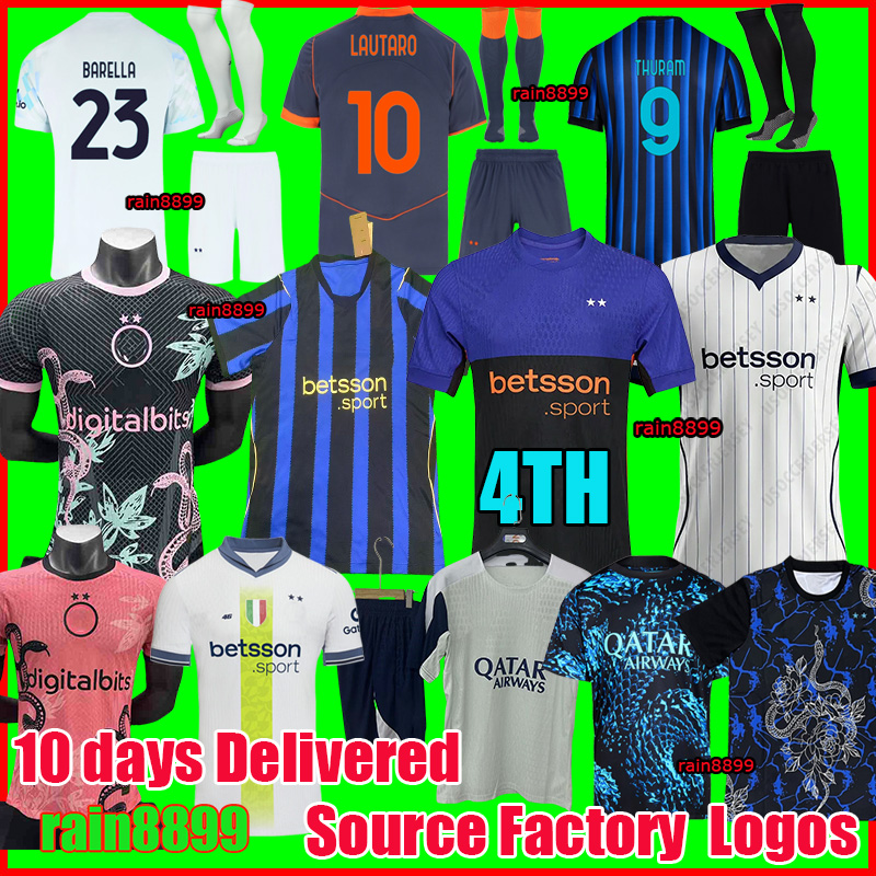 2025 2026 inter milanjersey BASTONI DIMARCO soccer jersey ROSSI BARELLA THURAM milans LAUTARO ANNIVERSARY PAVARD 26 27 FRATTESI VR46 Special top short