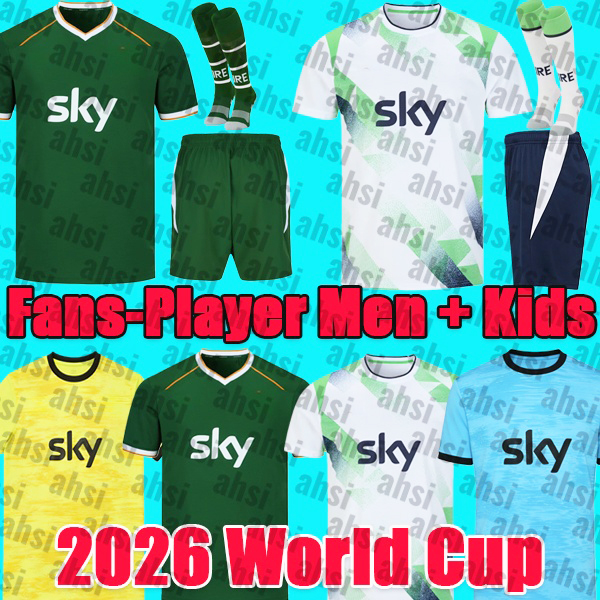 Ireland Soccer Jersey 2026 National Team football shirts Thailand quality 26 home tops soccer kit men and kids sets 1990 1992 1994 1995 1996 2002